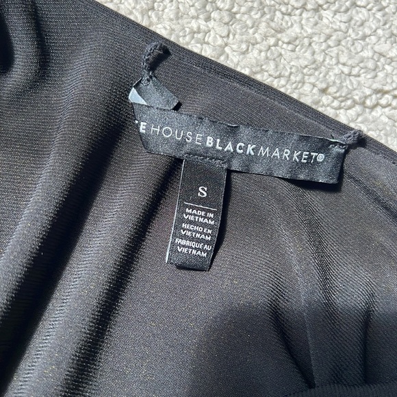 White House Black Market high neck sleeveless bold floral stretch dress SZ S - Picture 9 of 11